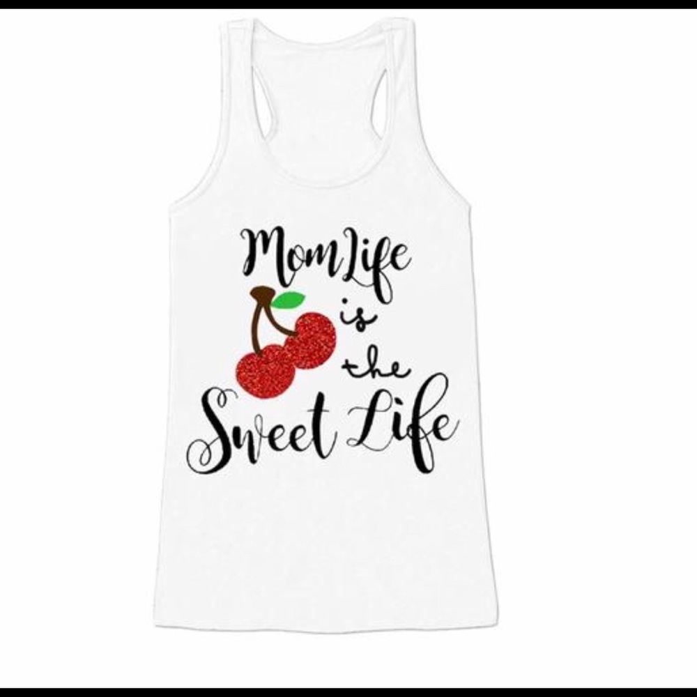 Mom Life Is The Sweet Life Cherry Tank Top